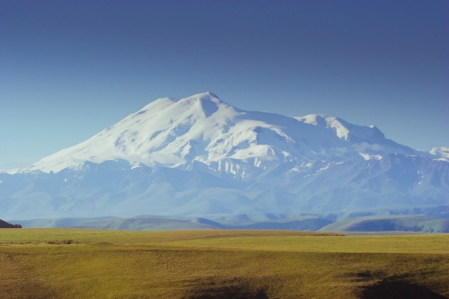 Mount Elbrus, in Caucasus Mountains of Russia